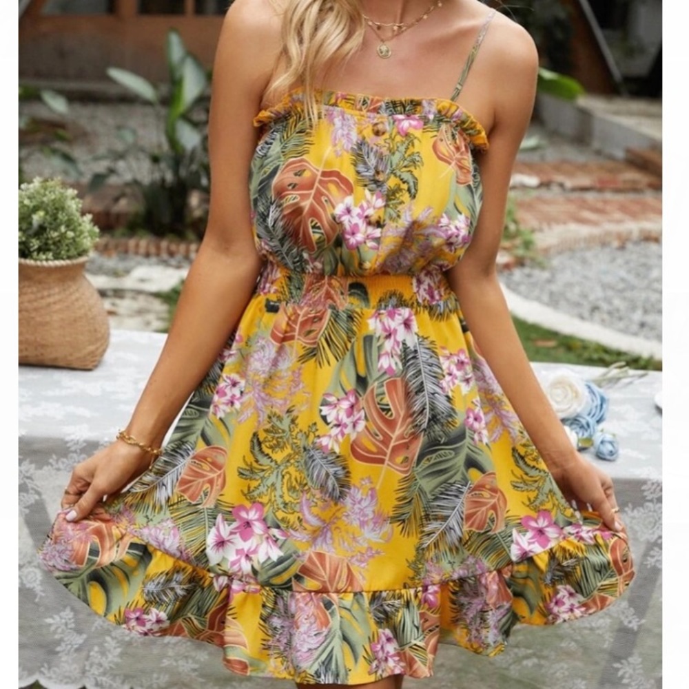 🔥LAST CHANCE🔥Beach Beauty Ruffle Dress - Picture 5 of 5